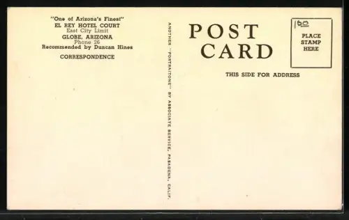 AK Globe, AZ, El Rey Hotel Court