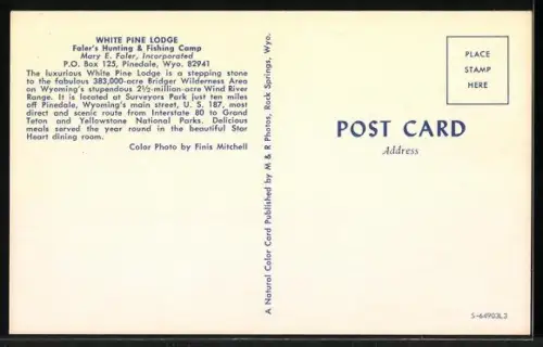 AK Pinedale, WY, White Pine Lodge, Mary E. Faler, Inc.
