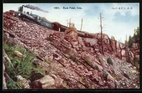 AK Rock Point, CO, F. & C. C. Railway close to a slope