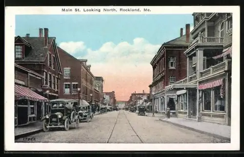 AK Rockland, ME, Main Street looking north