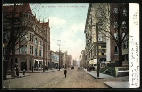 AK Fitchburg, MA, Main Street looking east
