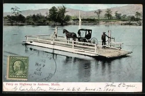 AK Andover, ME, Ferry on Highway to Andover