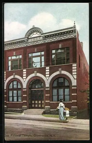 AK Gloversville, NY, Odd Fellows Temple
