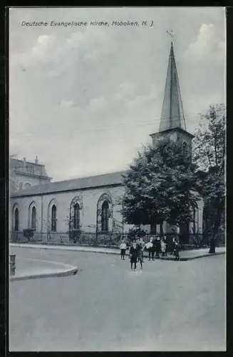 AK Hoboken, NJ, Deutsche Evangelische Kirche