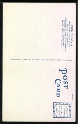 AK New York, NY, Hotel Ansonia, Broadway, 73rd to 74th Streets