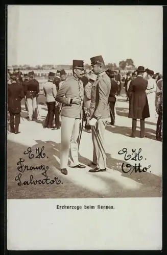 AK Erzherzoge von Österreich beim Rennen