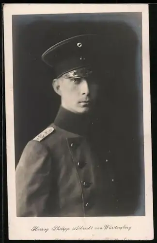 AK Herzog Philipp Albrecht von Württemberg in Uniform