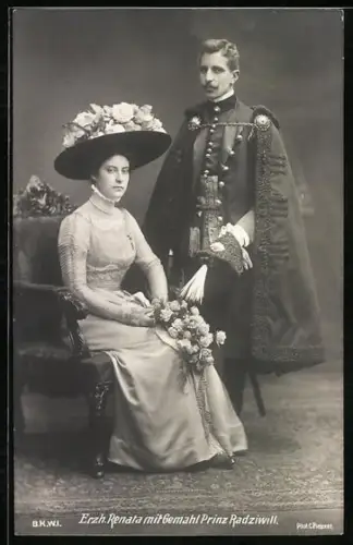AK Erzherzogin Renata mit Gemahl Prinz Radziwill