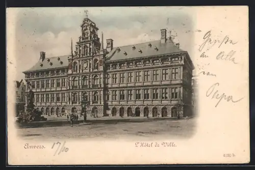 AK Anvers, L`Hôtel de Ville