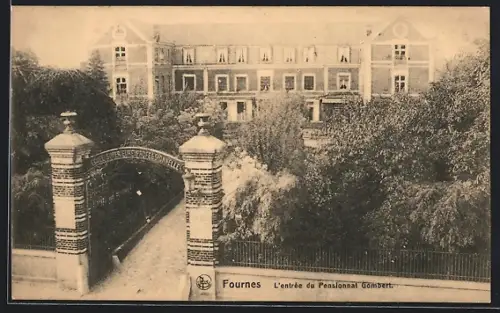 AK Furnes, L`entrée du Pensionnat Gombert