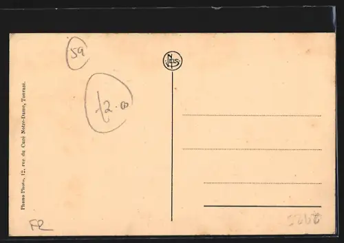 AK Furnes, L`entrée du Pensionnat Gombert