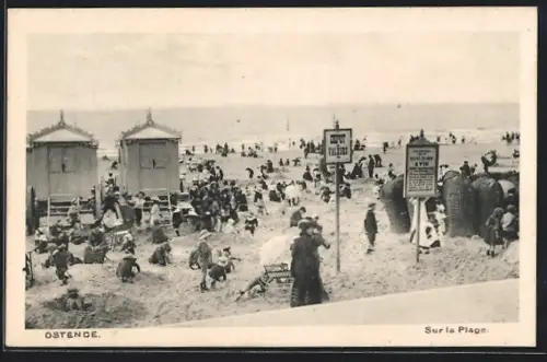 AK Ostende, Sur la Plage
