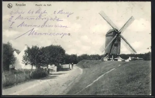 AK Knocke, Moulin du Kalf, Windmühle
