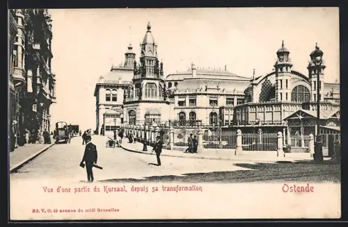 AK Ostende, Vue d`une partie du Kursaal, depuis sa transformation