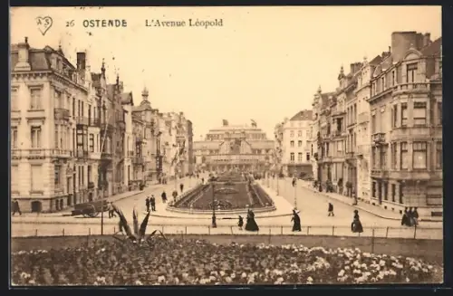 AK Ostende, L`Avenue Léopold