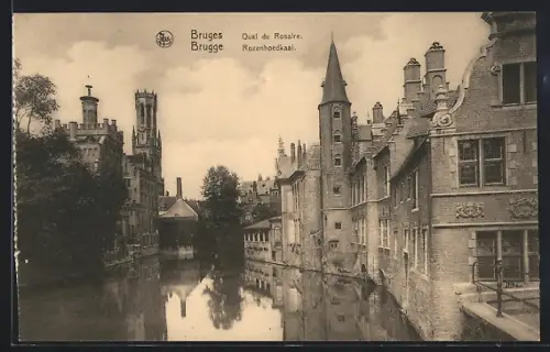 AK Bruges / Brugge, le Quai du Rosaire / Rozenhoedkaai