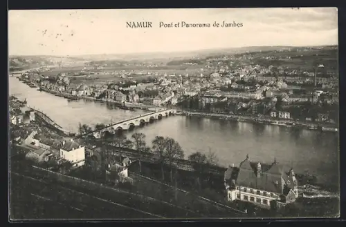 AK Namur, Pont et Panorama de Jambes