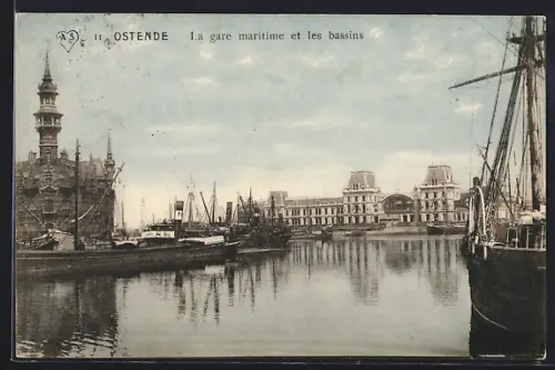 AK Ostende, La gare maritime et les bassins
