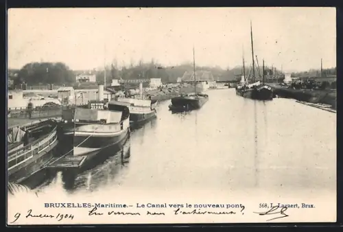 AK Bruxelles-Maritime, Le Canal vers le nouveau pont