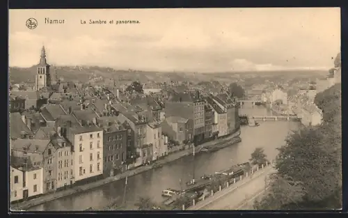AK Namur, La Sambre et panorama