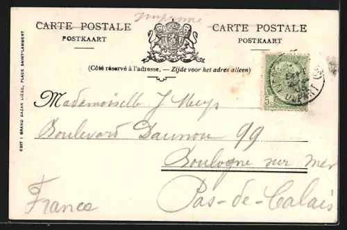 AK Liége, Le Quai sur Meuse