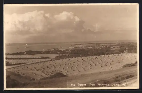 AK Totland, The Solent from Tennyson Down
