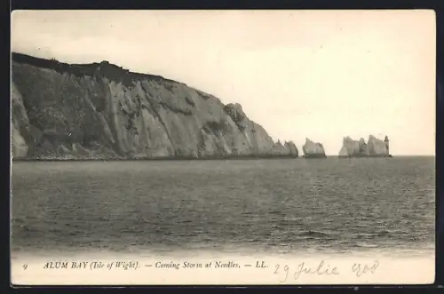 AK Totland /Alum Bay, Coming Storm at Needles