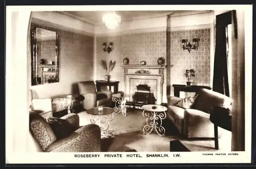 AK Shanklin, Roseberry Private Hotel, interior view