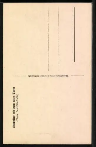 AK Ottweiler, Alter Turm und Fachwerkhäuser