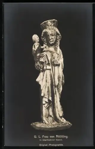 AK Altötting, U. L. Frau von Altötting, geschnitzte Marienfigur