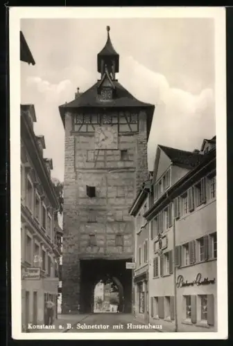 AK Konstanz a. B., Schnetztor mit Hussenhaus