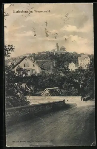 AK Marienberg im Westerwald, Ortsansicht mit Kirche