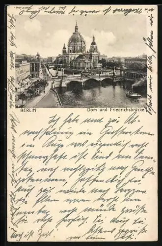 AK Berlin, Dom und Friedrichsbrücke