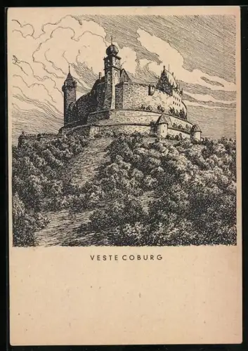 Künstler-AK Coburg, Veste Coburg