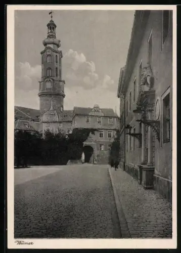 AK Weimar / Thüringen, Schloss mit Turm