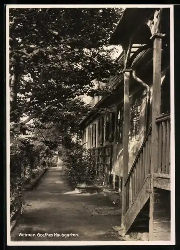 AK Weimar / Thüringen, Partie in Goethes Hausgarten