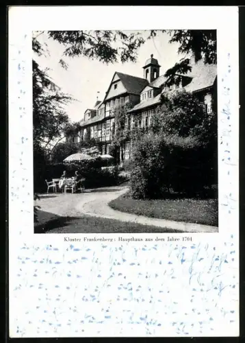 AK Goslar /Harz, Ferienheim Kloster Frankenberg, Haupthaus aus dem Jahre 1704