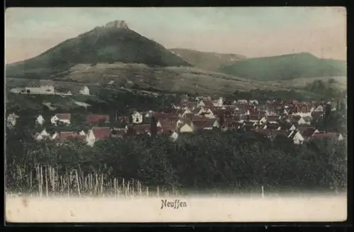AK Neuffen, Ortsansicht mit Burg und Umgebung