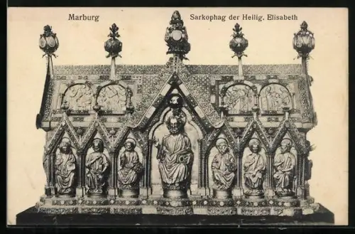 AK Marburg, Sarkophag der Heilig. Elisabeth