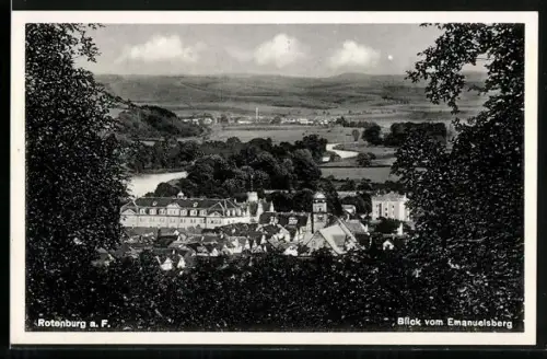 AK Rotenburg a. F., Blick vom Emanuelsberg