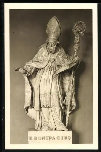 AK Bautzen, Statue des Hl. Bonifacius im Stadtmuseum