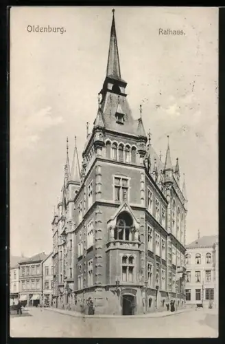 AK Oldenburg / O., Am Rathaus