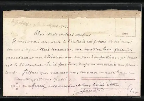 AK Eisenberg, Ortspartie mit glitzerndem Schriftzug