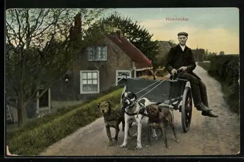 AK Hondenkar, Niederländer mit Hundegespann