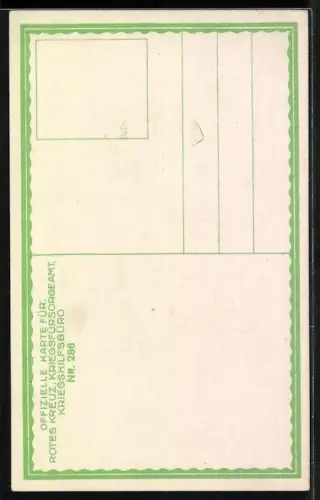 AK Nr.286: Wappenschild und Krone des mittleren österreichischen Wappens, Rotes Kreuz