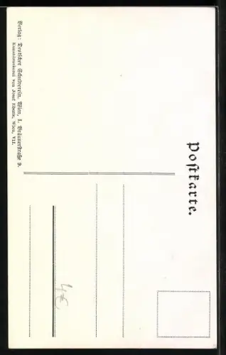 AK Deutscher Schulverein: Portrait Dichter Peter Rosegger