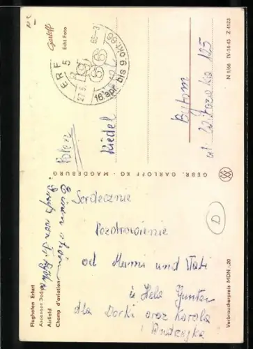 AK Erfurt, Flughafen, Innen- und Aussenansicht
