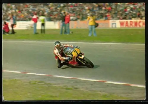 AK Rennfahrer Barry Sheene auf Motorrad Suzuki