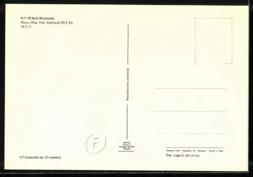 AK Rennfahrer Hans Maisch auf Maico-Motorrad