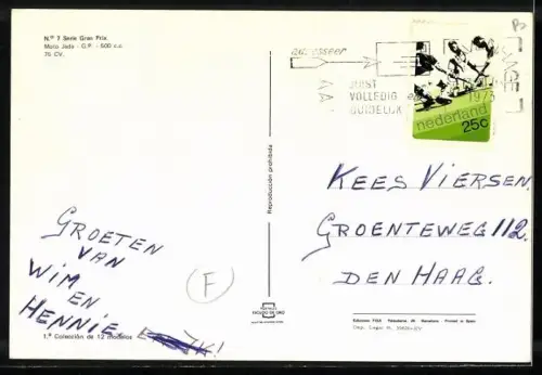 AK Rennfahrer Jack Findlay auf Jada-Motorrad